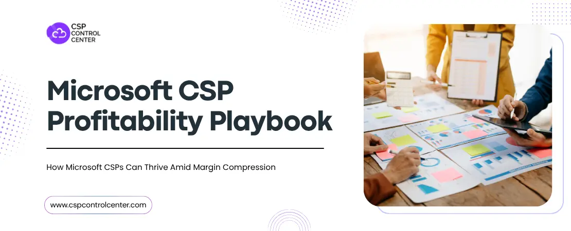 Um grupo de pessoas analisando o manual de rentabilidade para Microsoft CSP