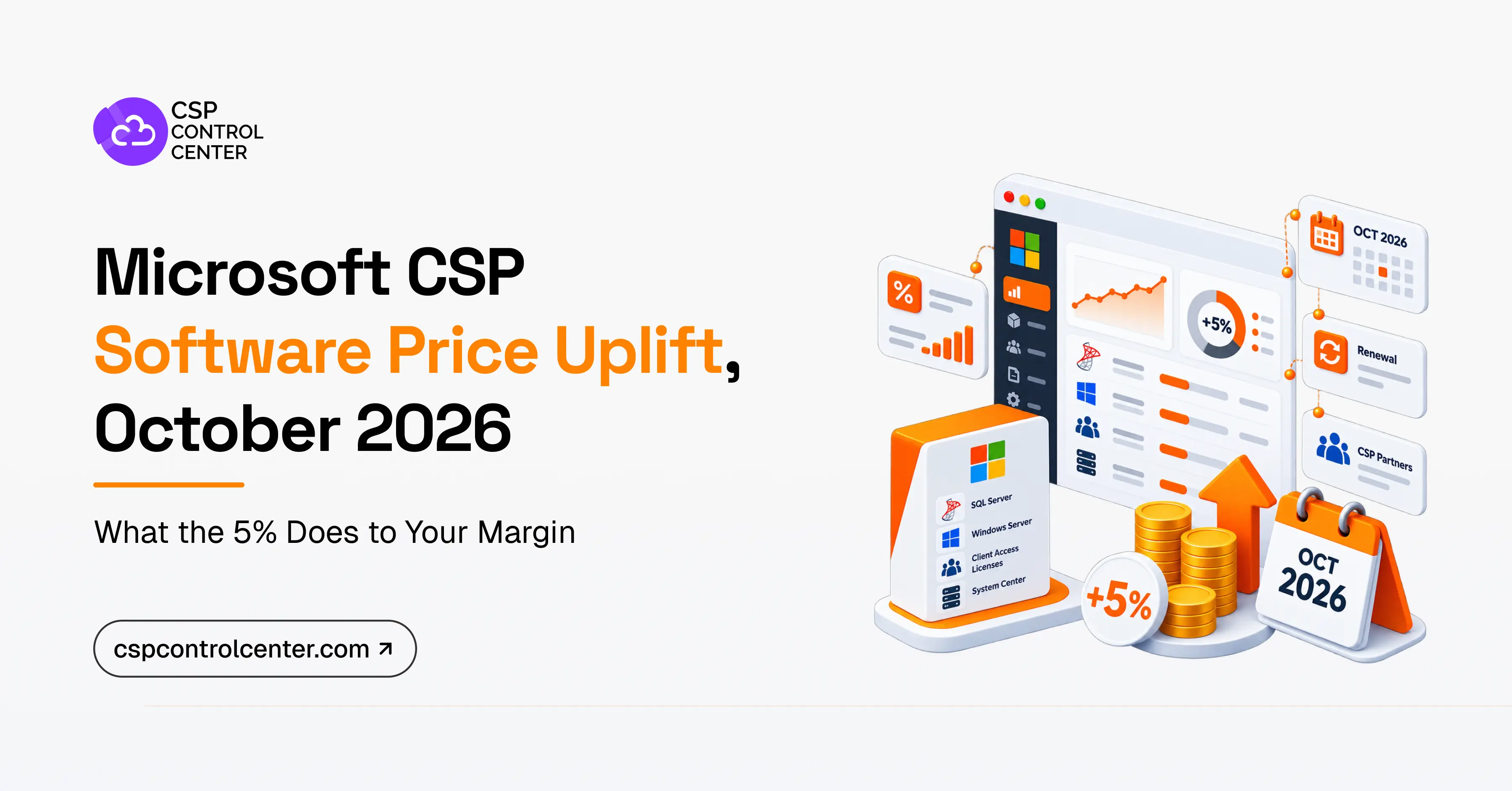 Microsoft CSP Software Price Uplift, October 2026