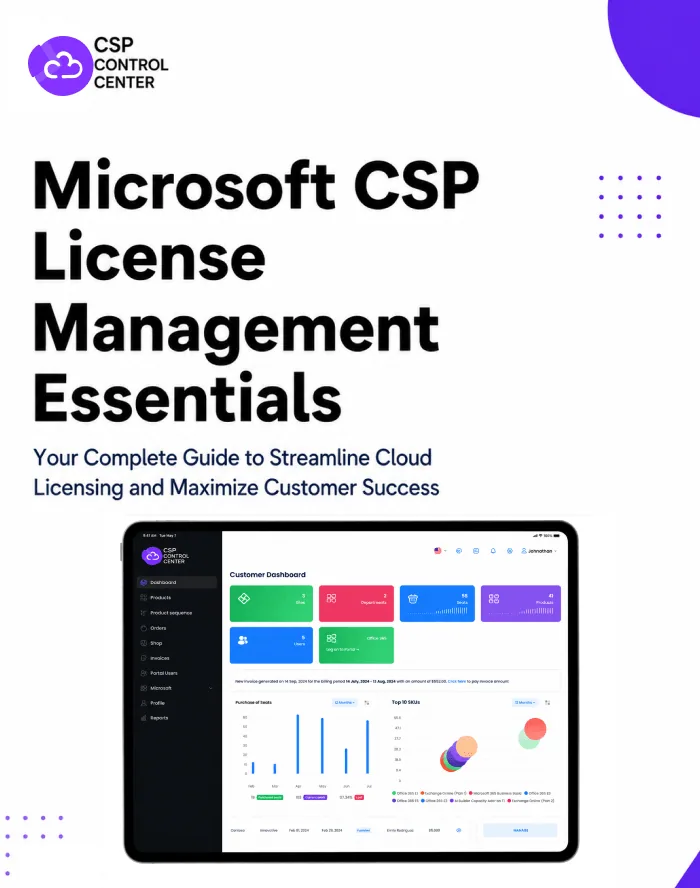 Capa do e-book «Microsoft CSP License Management Essentials»